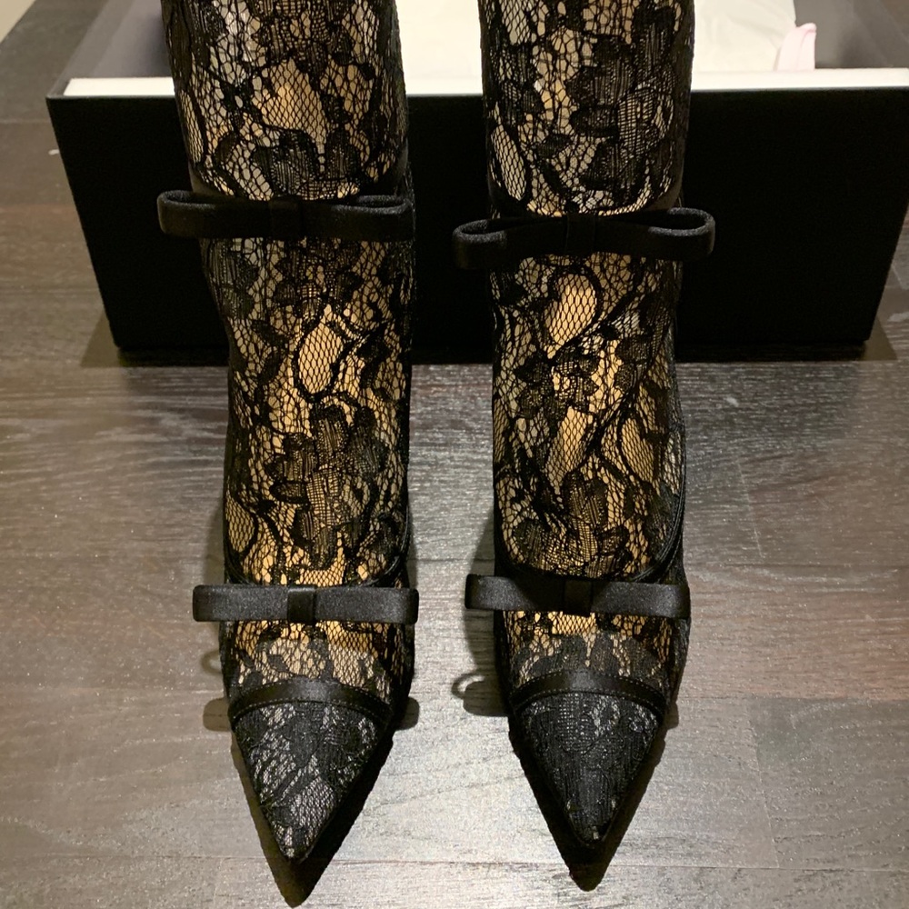 Giambattista Valli X H&M Black Lace High Heel Boot